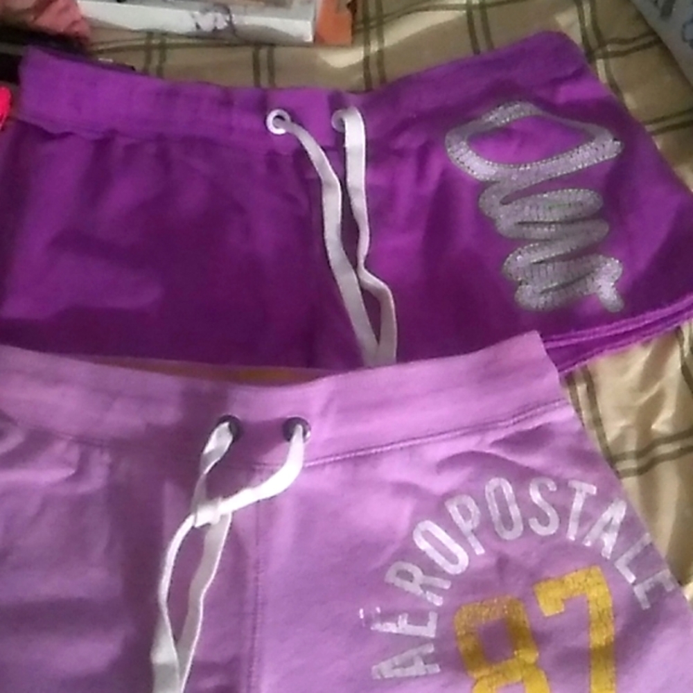 2 pair of aeropostale stretch shorts. Never been worn